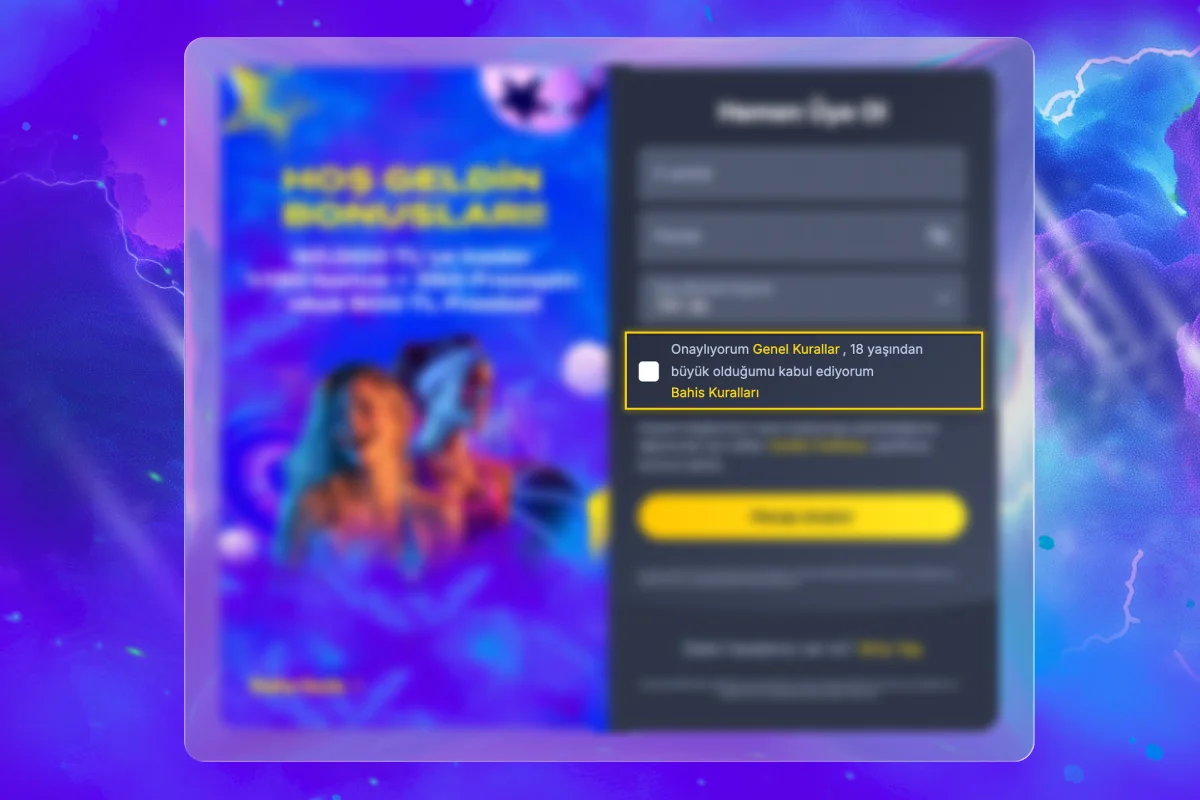 Kayıt Checkbox